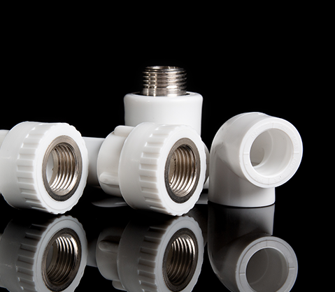 White PPR Elbow and Threaded Fittings