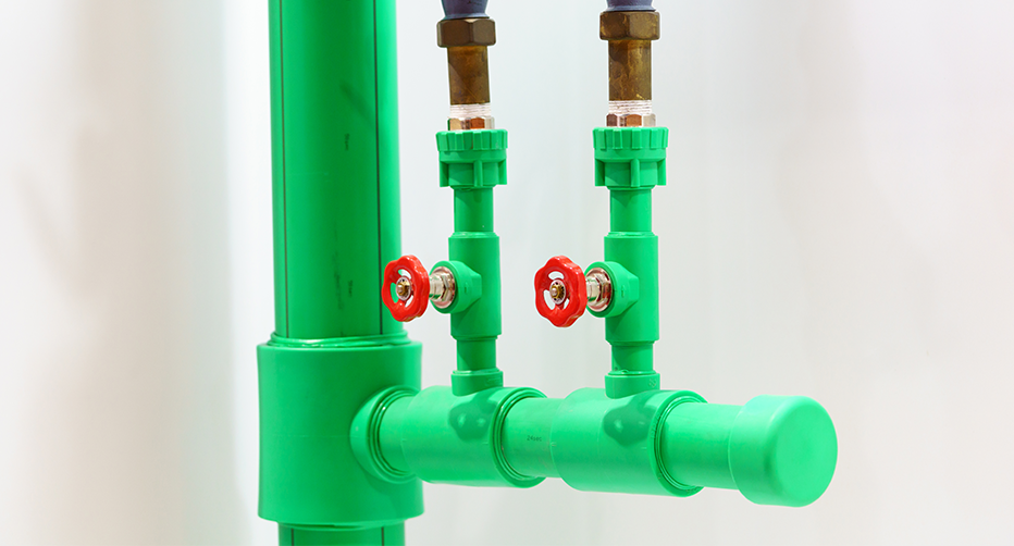 Green PPR Pipes, Fittings and Gate Valves